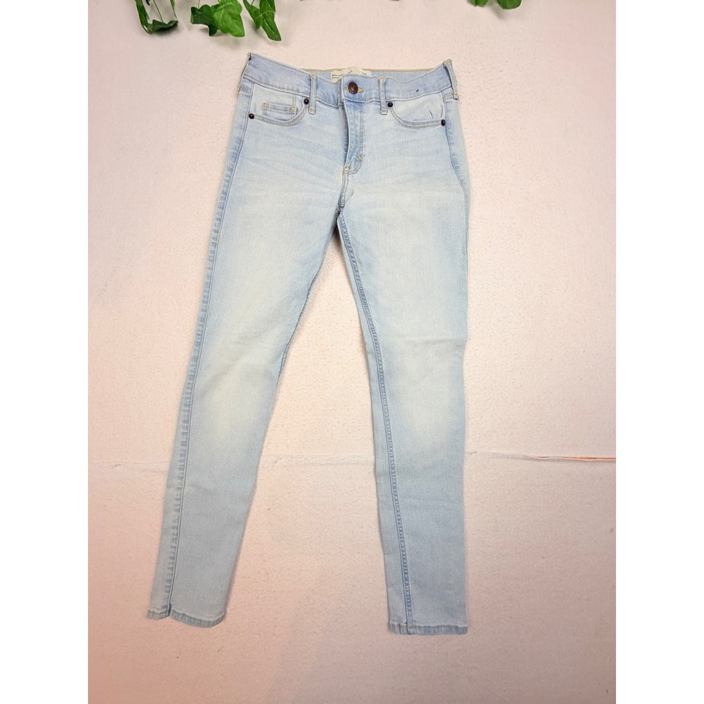 Abercrombie & Fitch Super Skinny Light Wash Denim Jeans 28/6S Low Rise‎ Classic